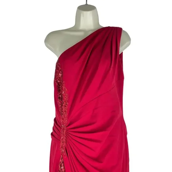 chinese dress ladies Tadashi Shoji Cassia Bow-Shoulder Crepe Evening Gown ALG1837
